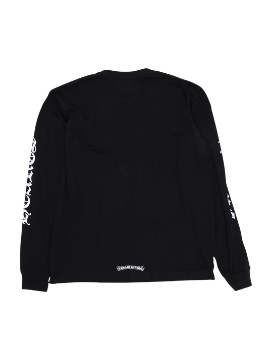 Chrome Hearts Neck Logo Long Sleeve Pocket T-Shirt Black White